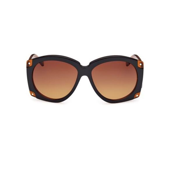 New MCM Black and Brown Oversized Gradient Oval Sunglasses Authentic main image 2